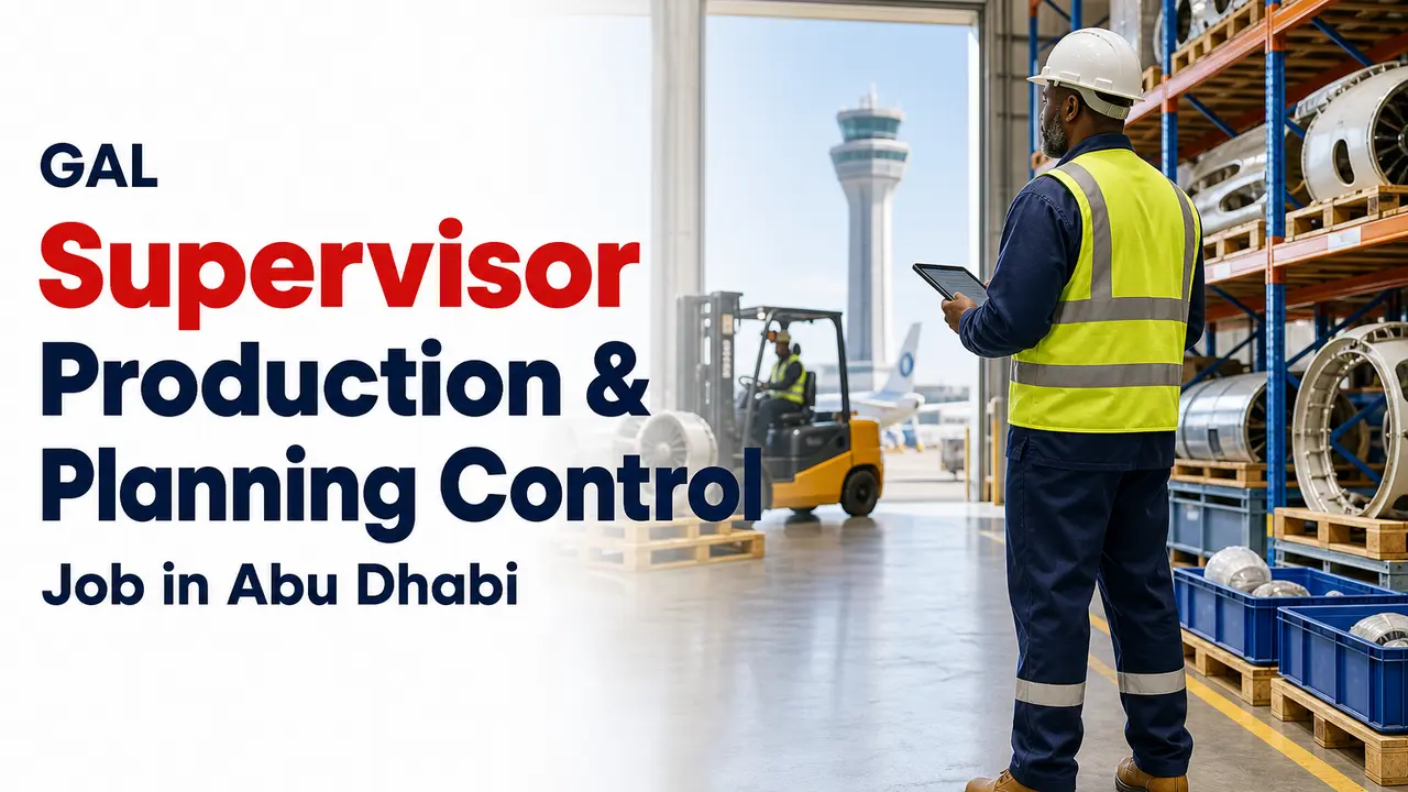 Supervisor - Production & Planning Control Job at GAL in Abu Dhabi
