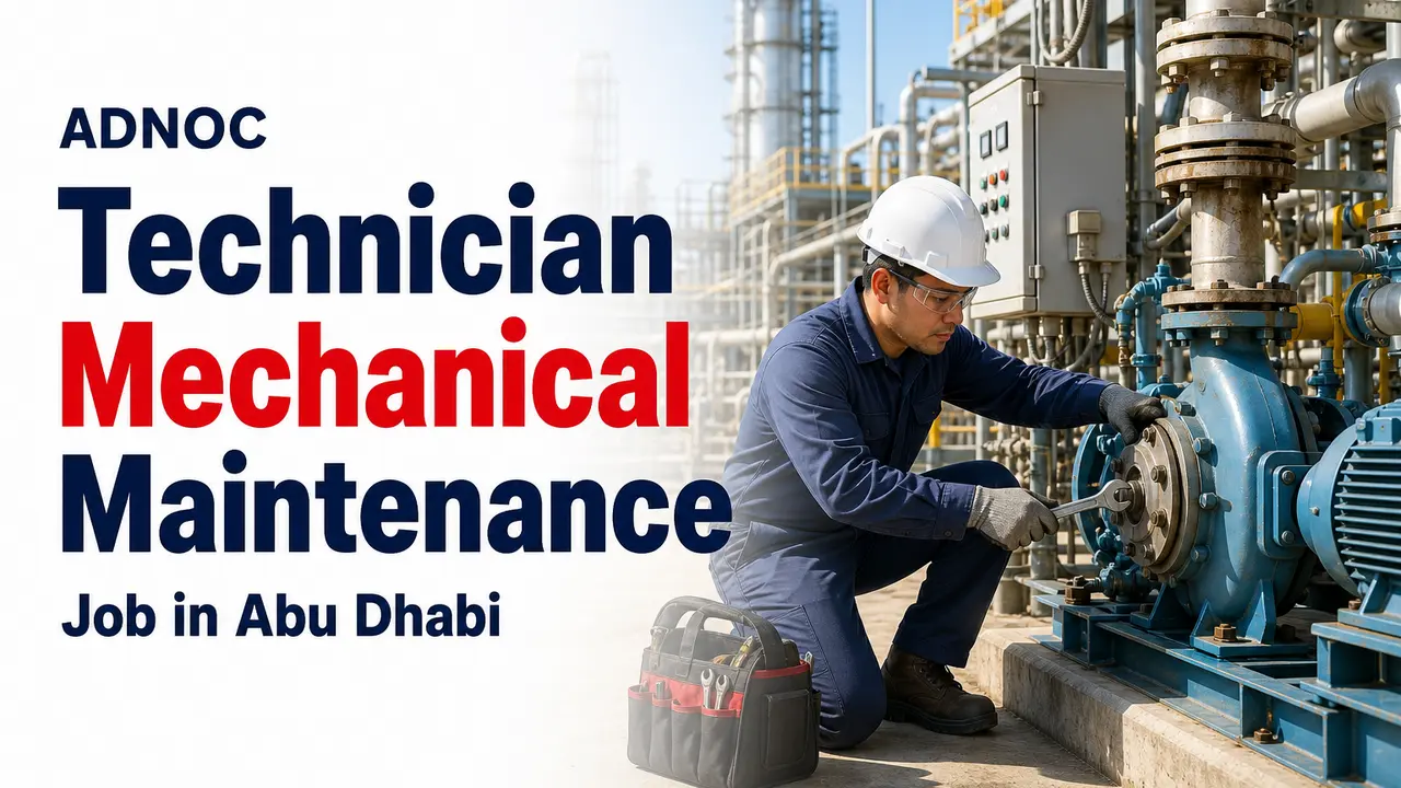 Technician Mechanical Maintenance Job at ADNOC in Abu Dhabi