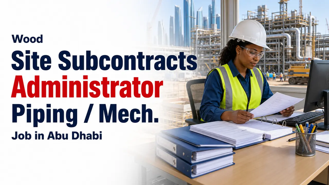 Site Subcontracts Administrator Job at Wood in Abu Dhabi